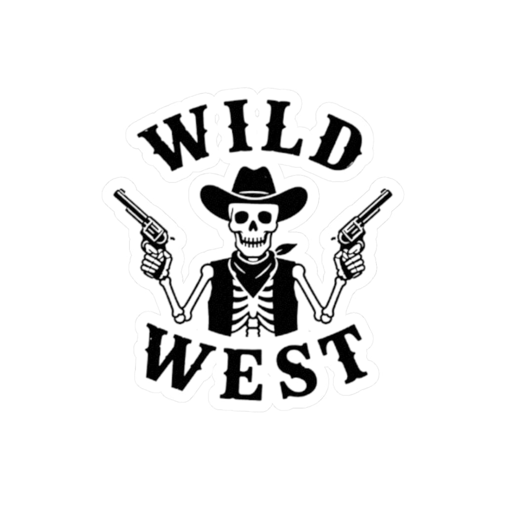 Wild West Skeleton Cowboy Sticker — Kiss Cut