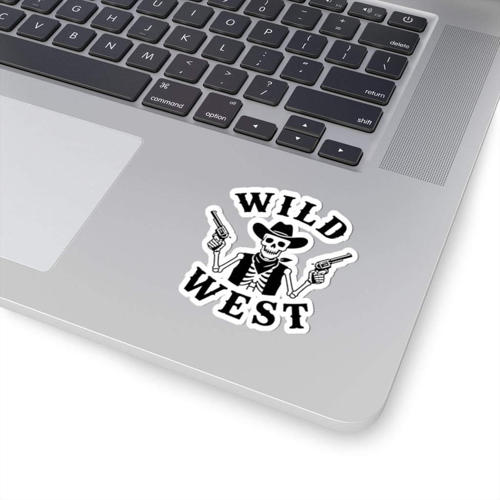 Wild West Skeleton Cowboy Sticker — Kiss Cut