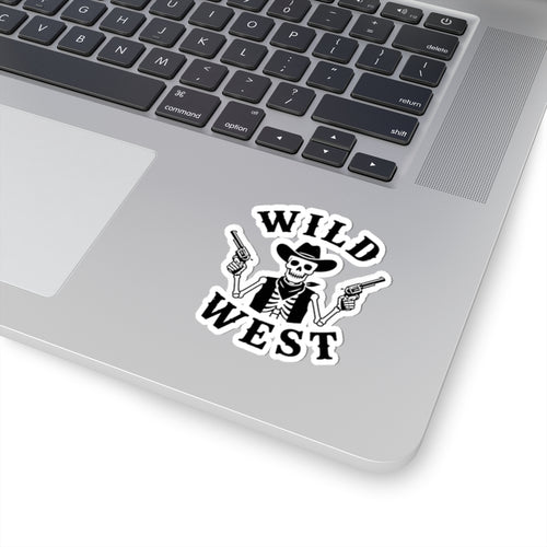 Wild West Skeleton Cowboy Sticker — Kiss Cut